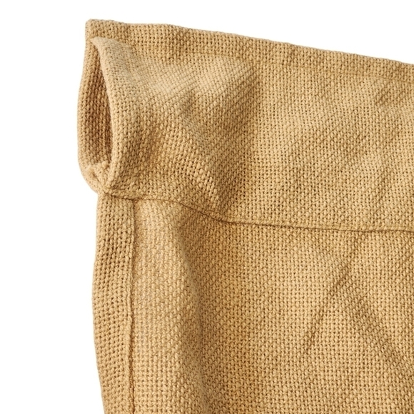 Burlap woven star print rustic window curtain valance 6ft long - Picture 8 of 13